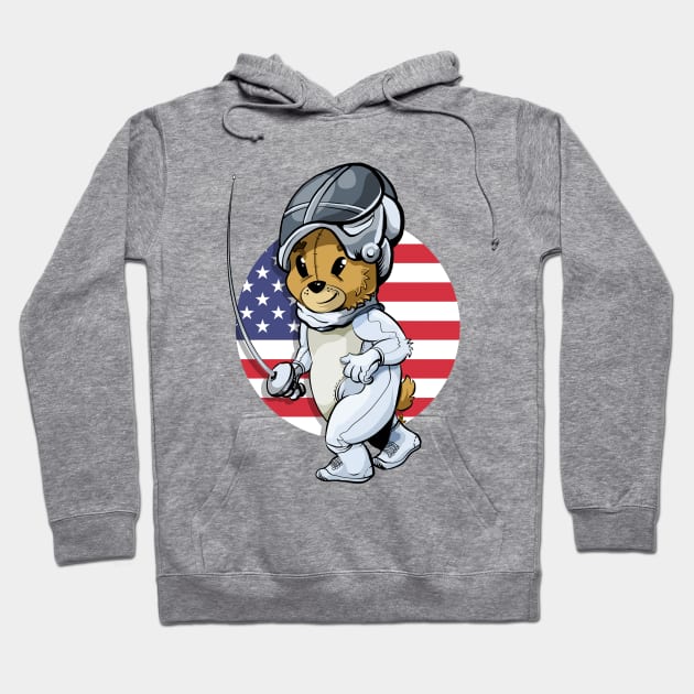 Team USA Fencing Hoodie by Black Tee Inc